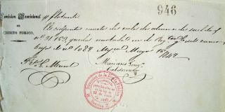 Mexican 1849 Credito Publico Comision Provisional Mariano Calderon Bond Loan Rr photo