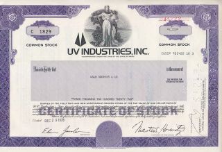 Broker Owned Stock Certificate - - Kalb Voorhis & Co photo