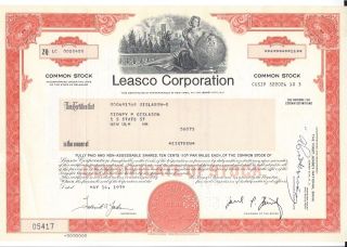 Leasco Corporation. . . . . . . . .  1979 Stock Certificate photo