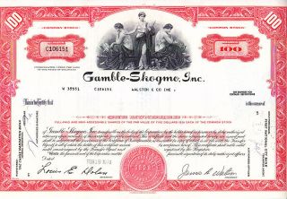 Gamble - Skogmo,  Inc.  1970 Stock Certificate photo