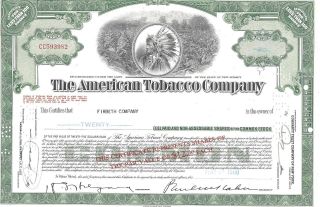 American Tobacco Company. . . . . .  1966 Stock Certificate photo