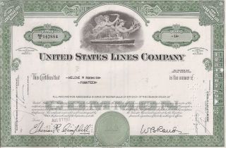 United States Lines Company. . . .  1964 Stock Certificate photo