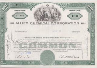 Allied Chemical Corporation. . . . . . .  1966 Stock Certificate photo