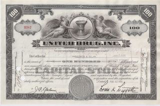 United Drug Inc. . . . . . .  1935 Stock Certificate photo