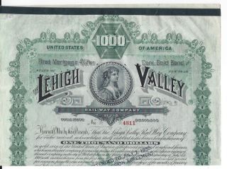 The Lehigh Valley Railway Company. . . . . . .  Gold Bond Payable 1910 photo
