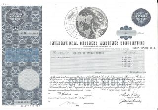 International Business Machines Corporation. . . . .  1979 Stock Certificate photo
