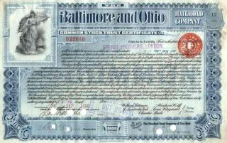 1900 Baltimore & Ohio Common Stock Trust Certificate photo