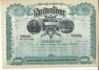 Raritan River Railroad Company. . . .  Unissued Stock Certificte photo