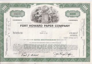 Fort Howard Paper Company. . . . . .  1975 Stock Certificate photo