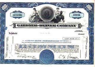 Gardner - Denver Company 1971 Stock Certificate photo