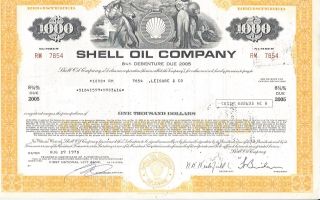 Shell Oil Company. . . . . .  Debenture Due 2005 photo