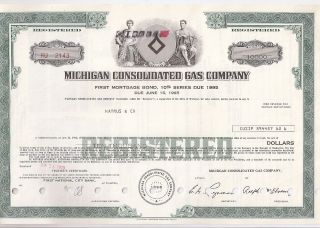 Michigan Consolidated Gas Company. . . . . .  First Mortgage Bond Due 1995 photo