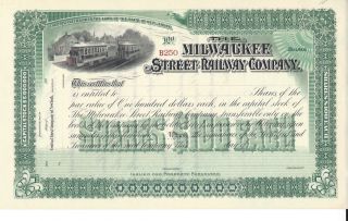 The Milwaukee Street Railway Company. . . . .  Unissued Stock Certificate photo