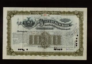 State Of York Loan For Highway Improvement Usd 1,  000 Old Bond photo