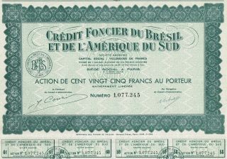 Brazil & Sa Mortgage Bank Stock Certificate photo