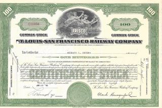 St.  Louis - San Francisco Railway Company. . . . .  1952 Stock Certificate photo