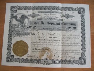 1909 Ulster Development Company Certificate photo