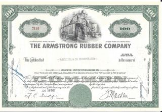 The Armstrong Rubber Company. . . . .  1962 Stock Certificate photo
