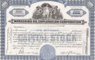Maracaibo Oil Exploration Corporation. . . . . .  1964 Stock Certificate photo
