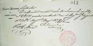Mexico 1849 Credito Publico Comision Provisional Sueldo Mariano Calderon Loan Rr photo