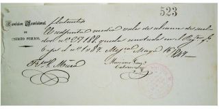 Mexico 1849 Credito Publico Comision Provisional Mariano Calderon Bond Loan photo