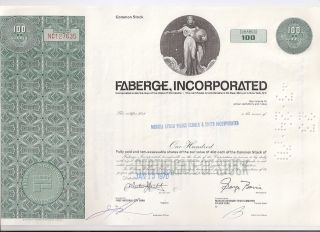 Faberge Incorporated. . . . . .  1970 Stock Certificate photo