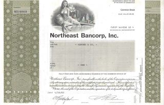 Northeast Bancorp Inc. . . . . . . .  1983 Stock Certificate photo