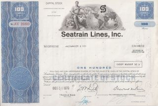 Seatrain Lines Inc. . . . . . .  1975 Stock Certificate photo