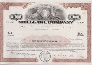 Shell Oil Company. . . . . .  Debenture Due 2000 photo