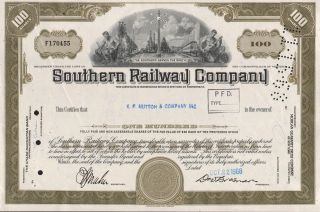 Usa Southern Railway Co Stock Certificate photo
