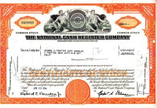 National Cash Resister Company Md 1964 Stock Certificate photo