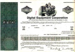 Digital Equipment Corporationn Ma 1971 Stock Certificate photo