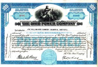 Ohio Power Company Oh 1941 Stock Certificate photo
