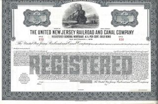 The United Jersey Railroad And Canal Company. . .  Unissued 1929 Gold Bond photo