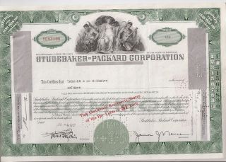 Studebaker - Packard Corporation. . . . . .  1957 Stock Certificate photo