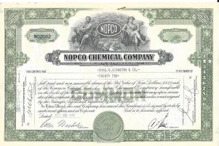 Nopco Chemical Company. . . . . . . .  1947 Stock Certificate photo