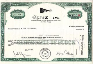 Gyrex Inc.  Nj 1968 Stock Certificate photo