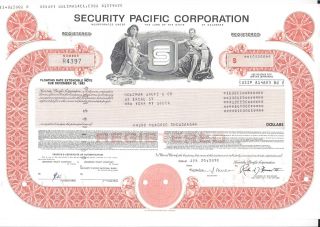 Security Pacific Corporation. . . . . .  Note Due 1993 photo