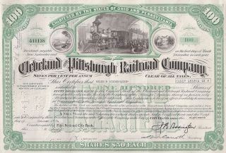 Cleveland And Pittsburgh Railroad Company. . . .  1977 Stock Certificate photo