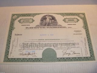 1968 Rayette - Faberge,  Inc.  (100 Shares) Stock Cancelled Certificate photo