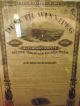 1883 Duluth & Winnipeg Rr Mortgage Income Bond Uncut Sheet Framed Transportation photo 1
