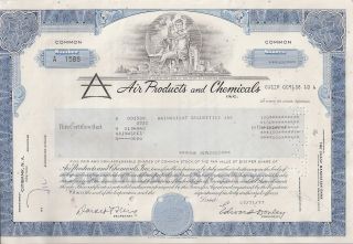 Air Products And Chemicals Inc. . . . . . .  1977 Stock Certificate photo