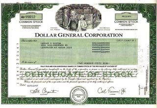 Dollar General Corp Type Ii Ky 1997 Stock Certificate photo