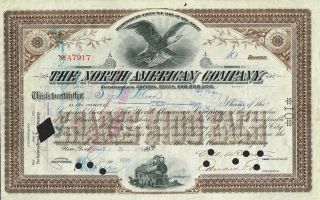 Usa North American Company Stock Certificate 1895 photo