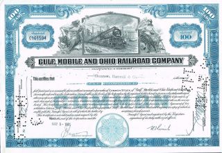 Usa Gulf,  Mobile & Ohio Railroad Company Stock Certificate photo