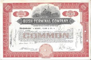 Bush Terminal Company. . . . . .  1937 Stock Certificate photo