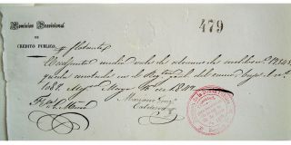 Mexico Mexican 1849 Credito Publico Provisional Calderon Loan Bond Scarce photo