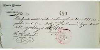 Mexico Mexican 1849 Credito Publico Provisional Calderon Loan Bond Scarce Rr photo