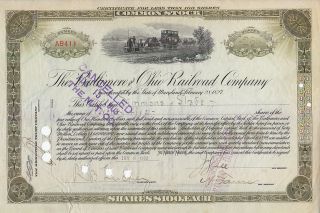 Baltimore And Ohio Railroad Md 1903 Stock Certificate photo