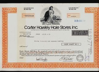 Chh Carter Hawley Hale Stores Inc Los Angeles Ca Retailer Chain - Old Stock Cetr photo